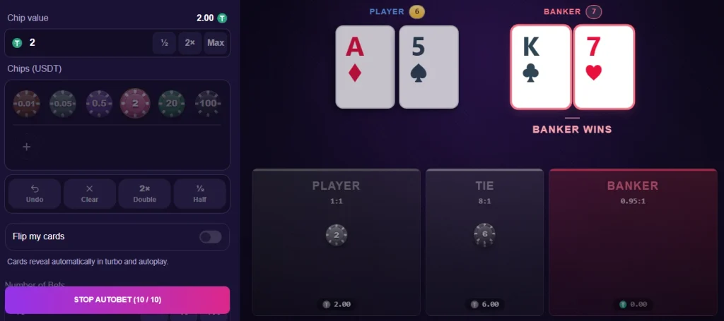 Baccarat at GoldenRoo Casino