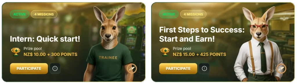 GoldenRoo Game Missions
