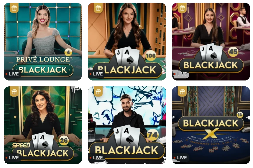 GoldenRoo Live Blacjack Tables