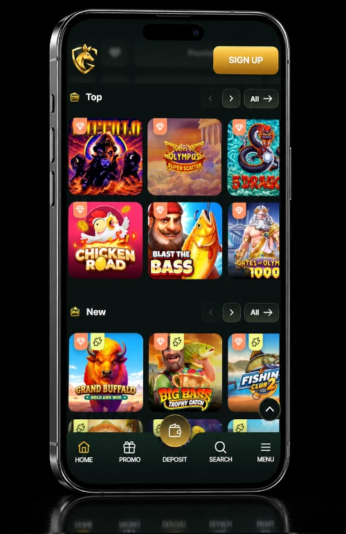 GoldenRoo Mobile Lobby